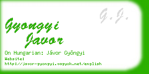 gyongyi javor business card